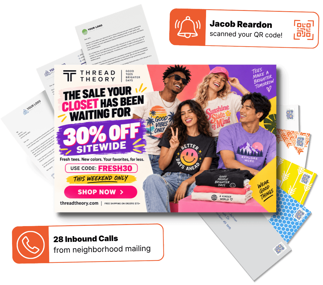 Direct mail formats for automated ecommerce lifecycle campaigns