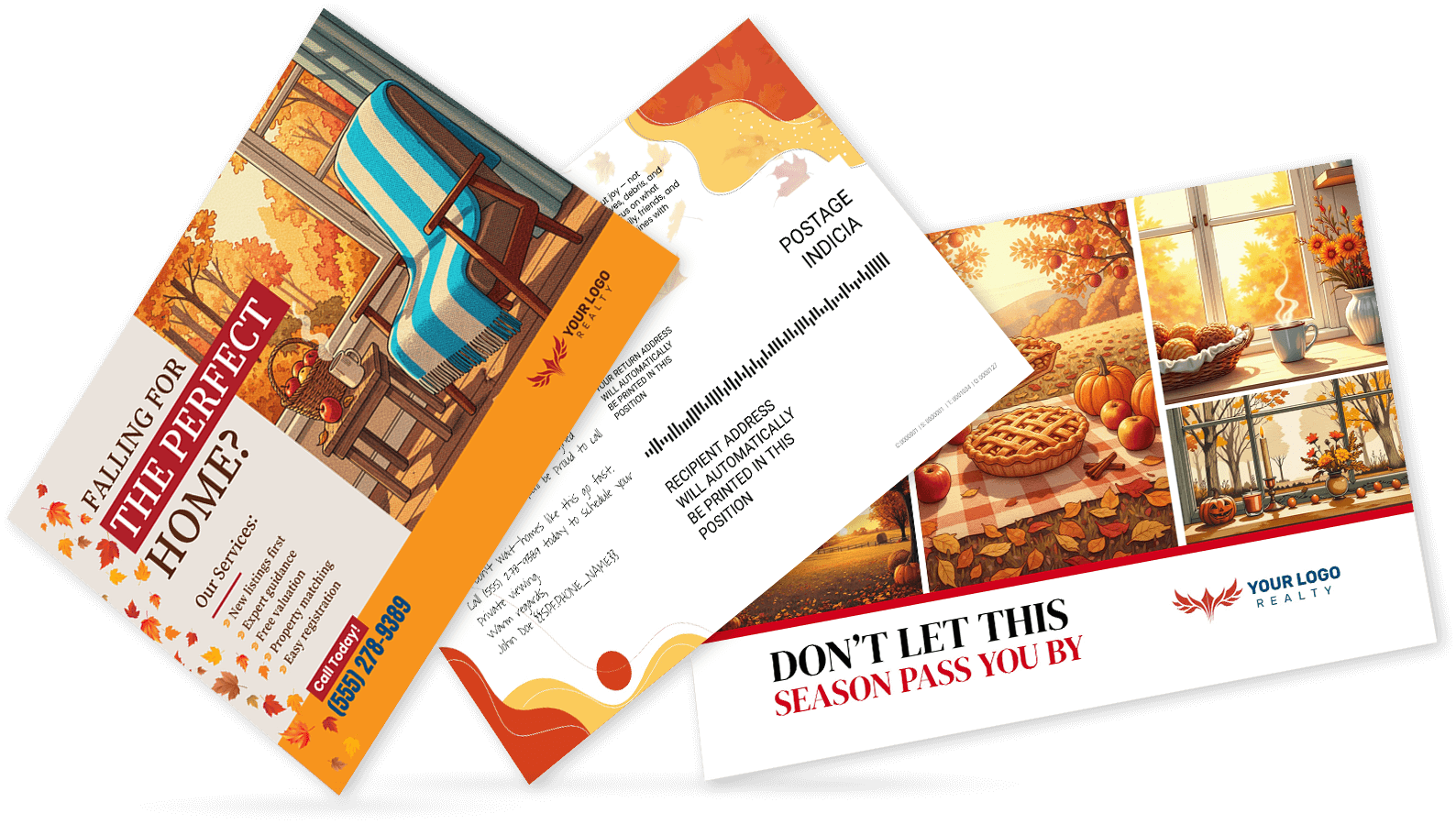 Floating Postcard design for real estate investors